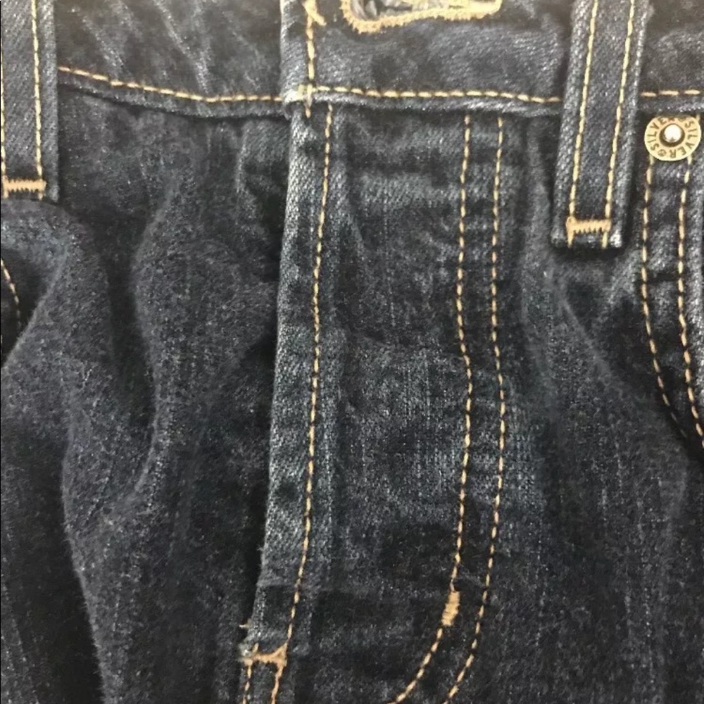 Button Fly flare mid rise 26-35 silver jeans - Picture 5 of 8
